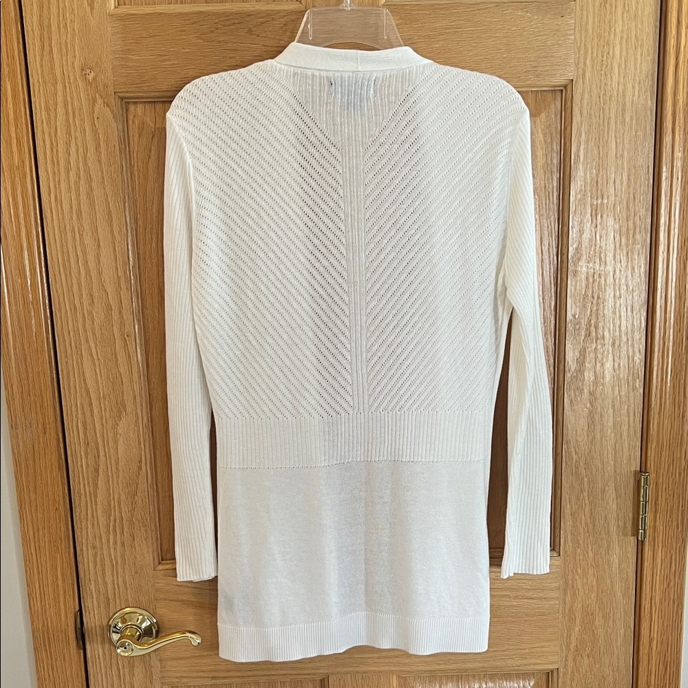 Liz Claiborne - White Open Cardigan - Small Petite - Picture 7 of 16